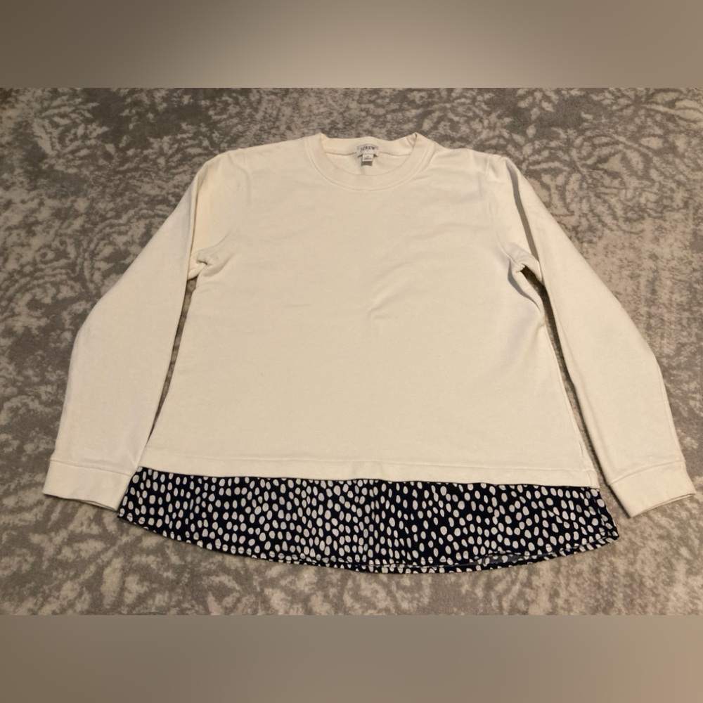 J. Crew Cream Long Sleeve Top